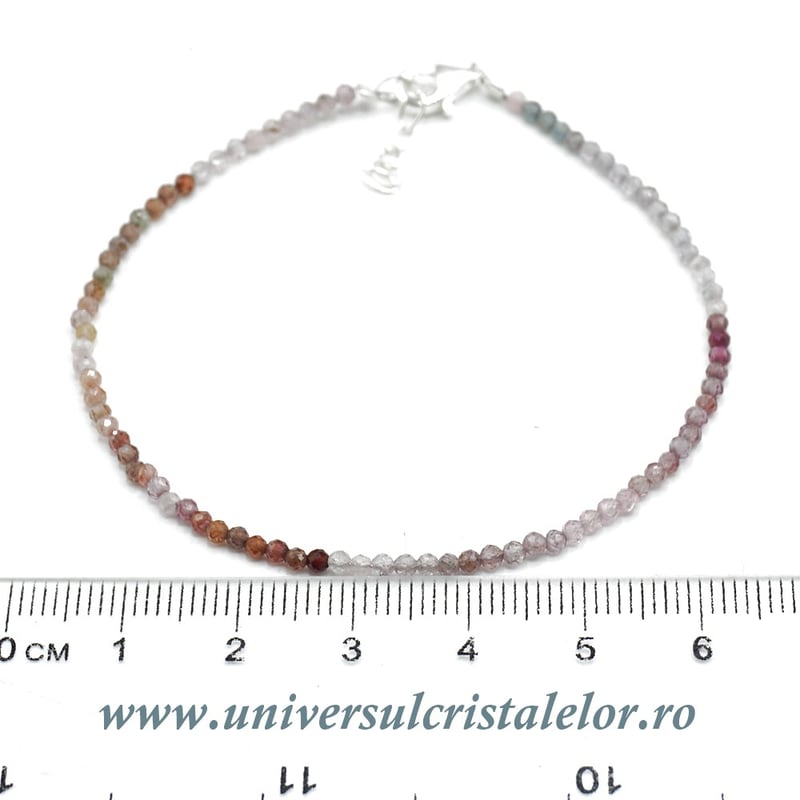 Bratara spinel multicolor rotund fatetat - 2,2 mm