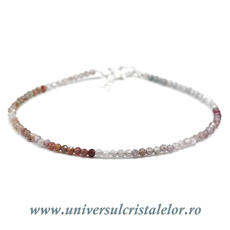 Bratara spinel multicolor rotund fatetat - 2,2 mm