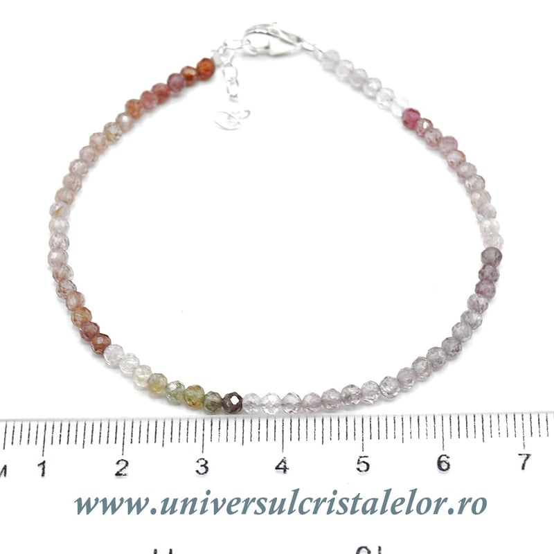 Bratara spinel multicolor rotund fatetat - 2,9 mm