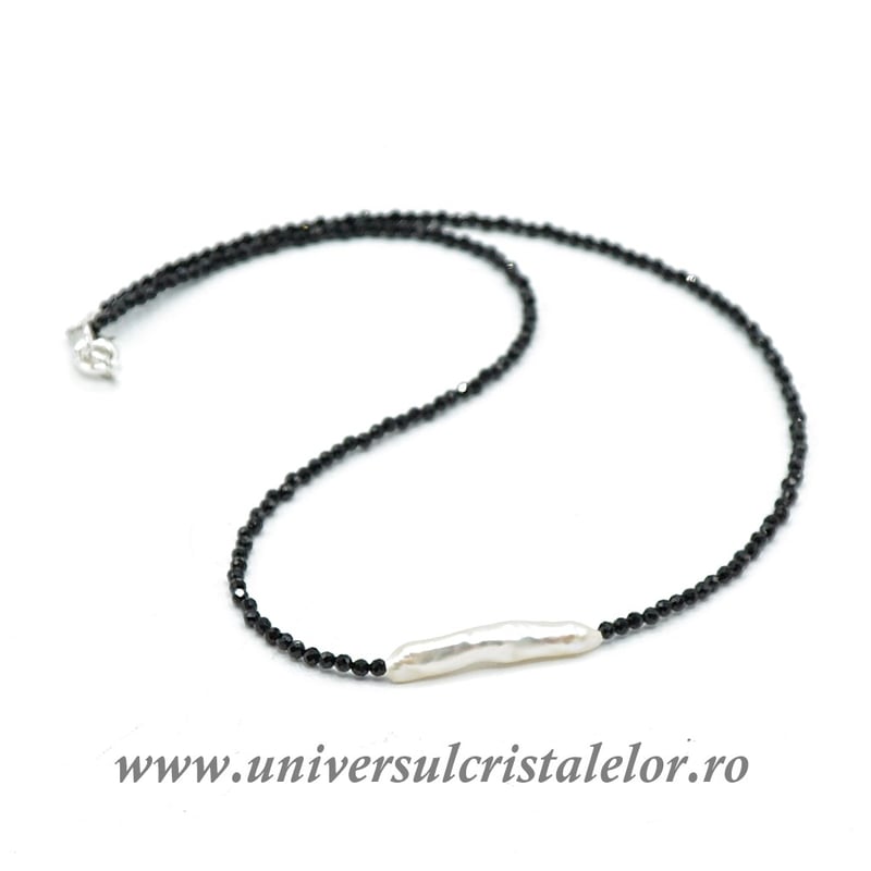Colier spinel cu perle