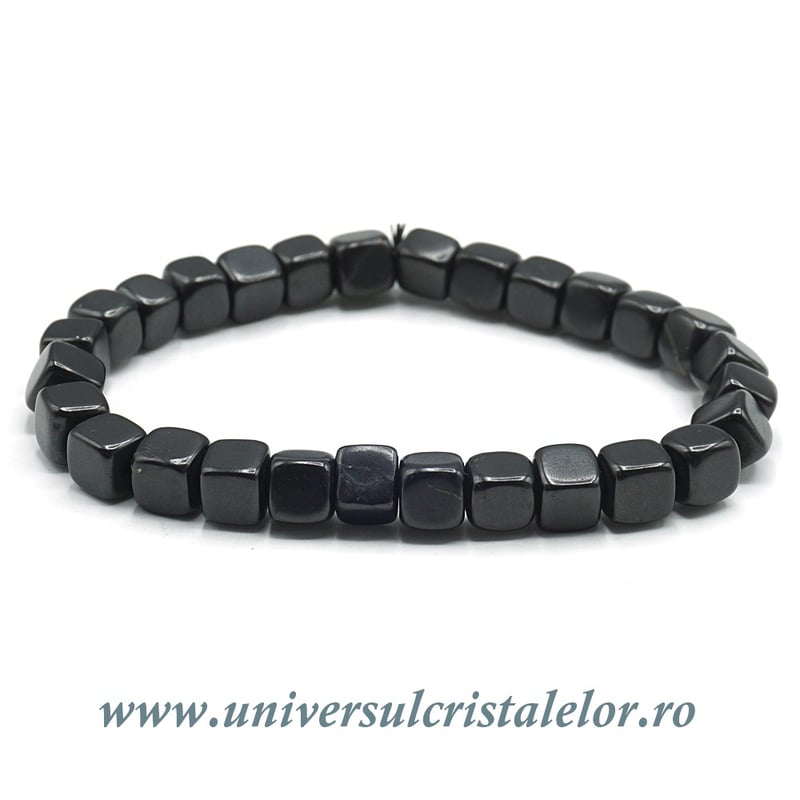 Bratara shungit cub - 6 mm