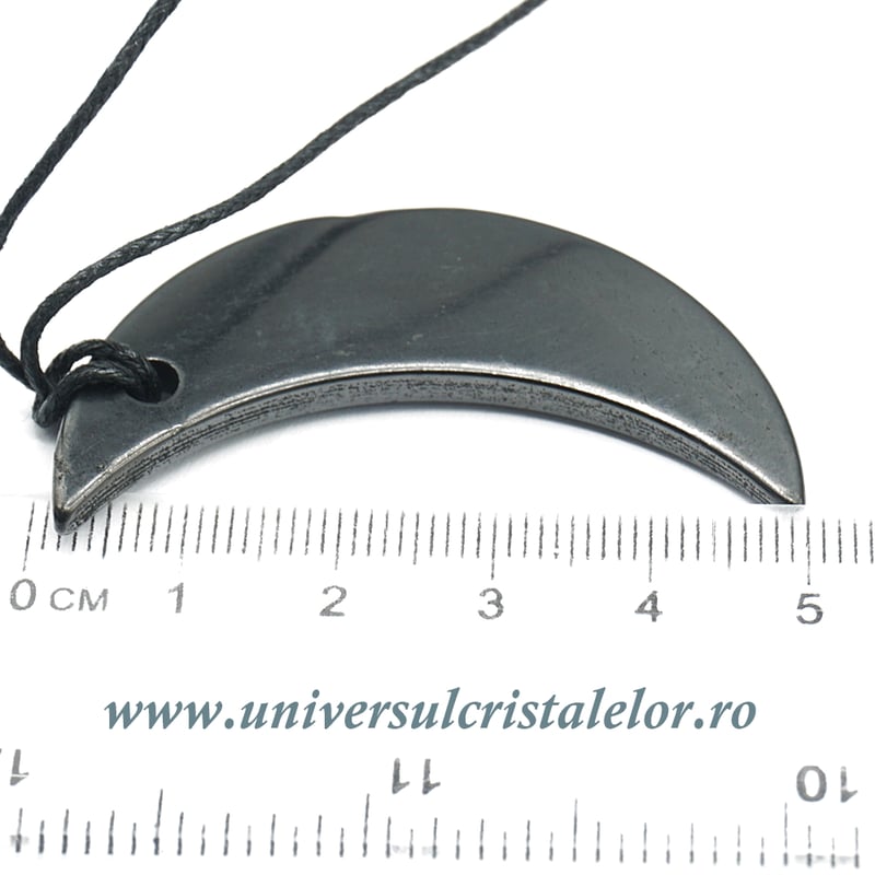 Pandantiv shungit semiluna