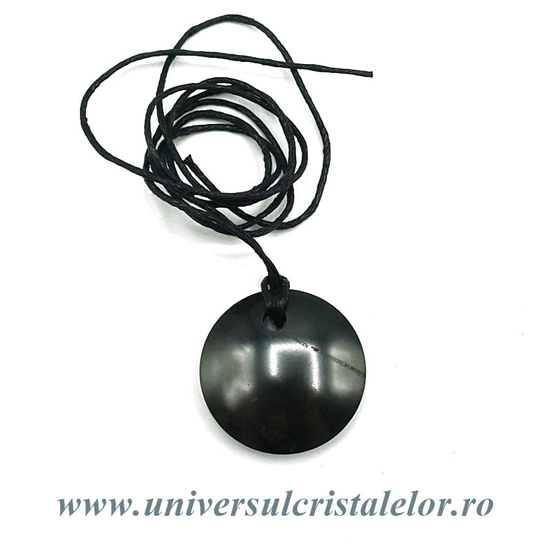 Pandantiv shungit lentila