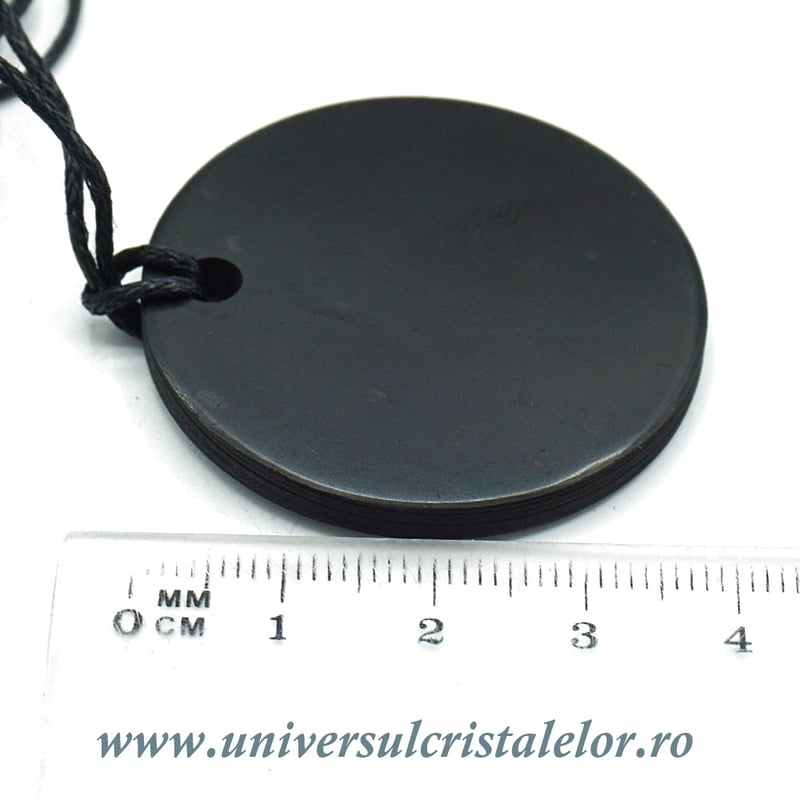 Pandantiv shungit rotund 4 cm