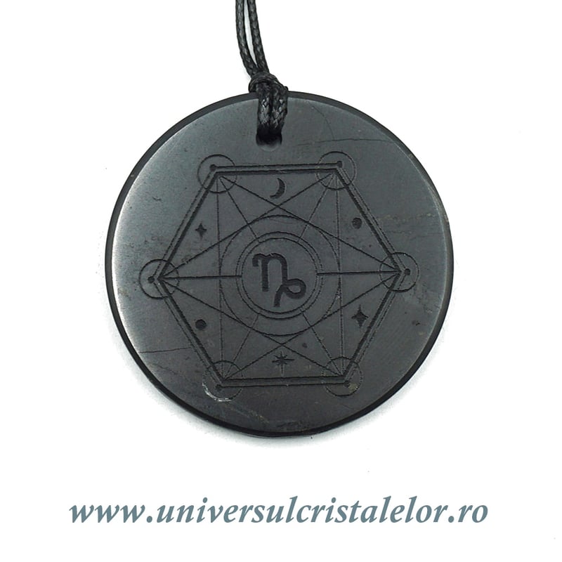 Pandantiv shungit zodia Capricorn