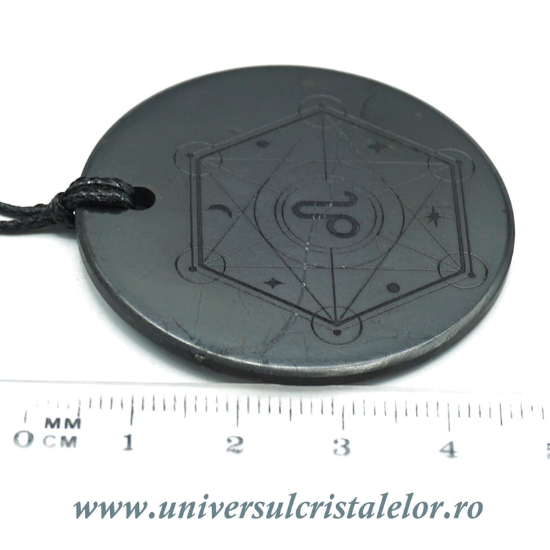 Pandantiv shungit zodia Leu