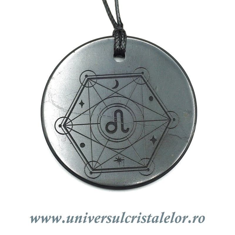 Pandantiv shungit zodia Leu