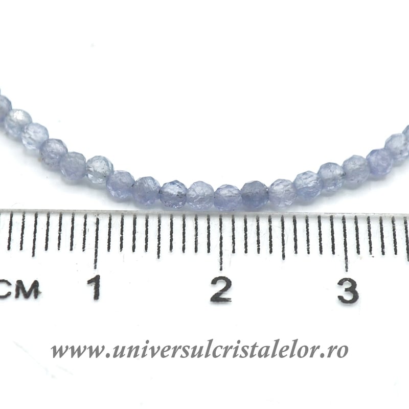Bratara tanzanit rotund fatetat - 2,5 mm