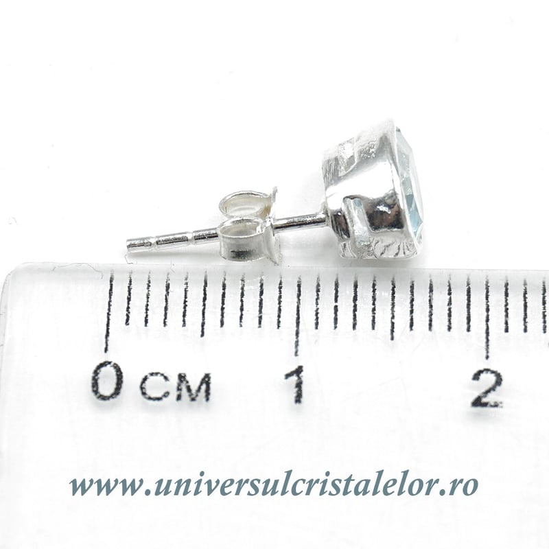 Cercei topaz lacrima fatetat - 7 / 9 mm