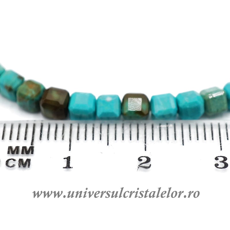 Bratara turcoaz cub fatetat - 4mm