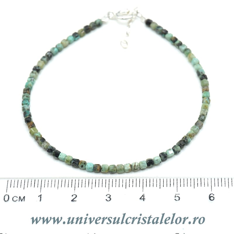 Bratara turcoaz cub fatetat - 2,5mm