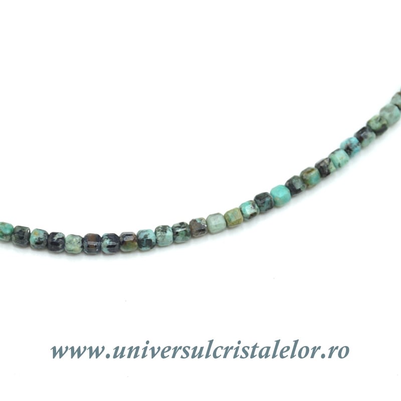 Colier turcoaz cub fatetat - 2,5mm