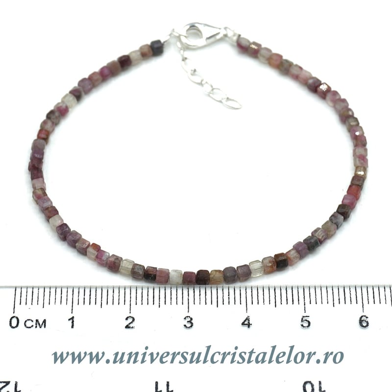 Bratara turmalina multicolor cub fatetat - 2.8 mm