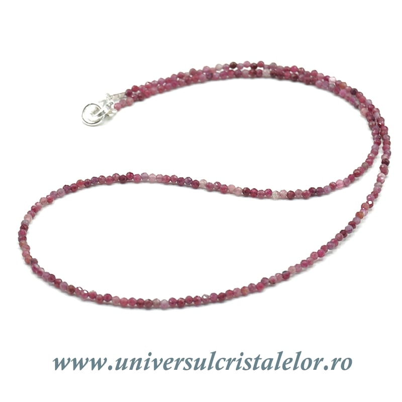 Colier turmalina rosie