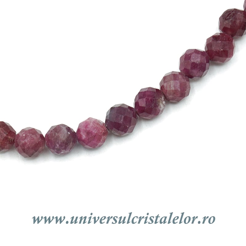 Colier turmalina rosie