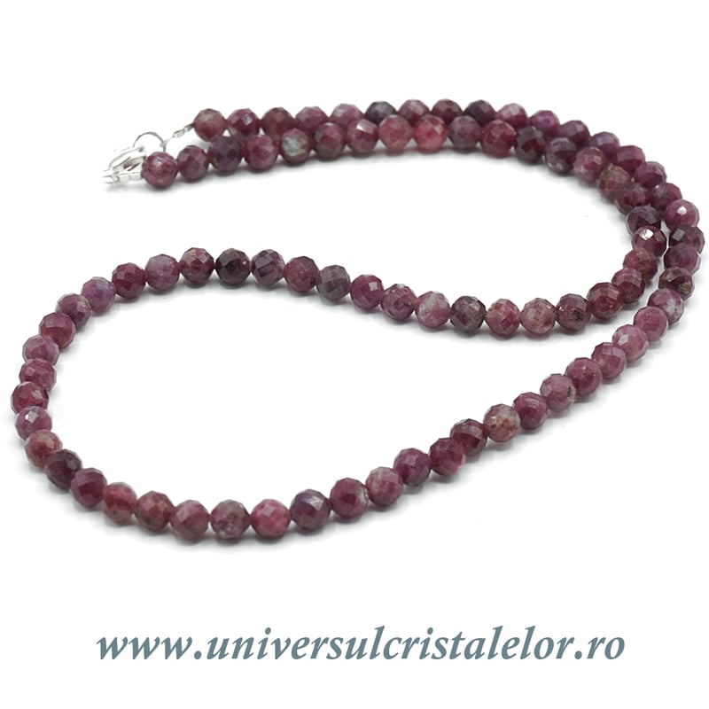 Colier turmalina rosie