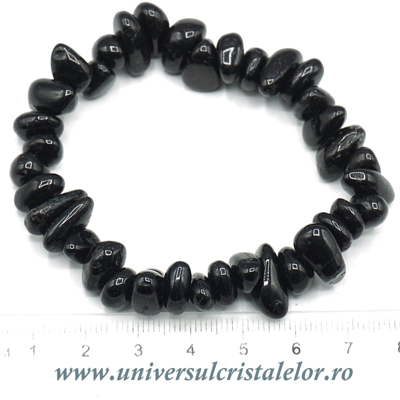 Bratara turmalina neagra chipsuri