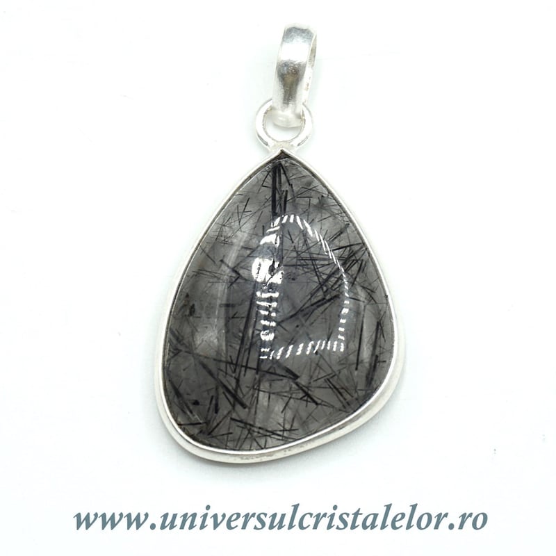 Pandantiv cuart cu turmalina