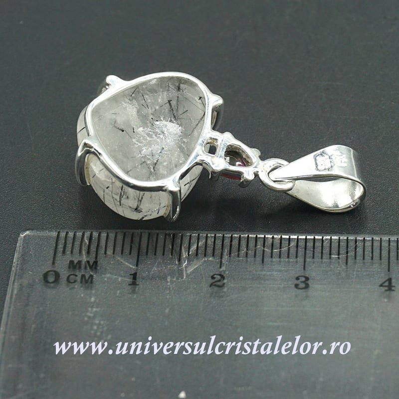 Pandantiv cuart cu turmalina