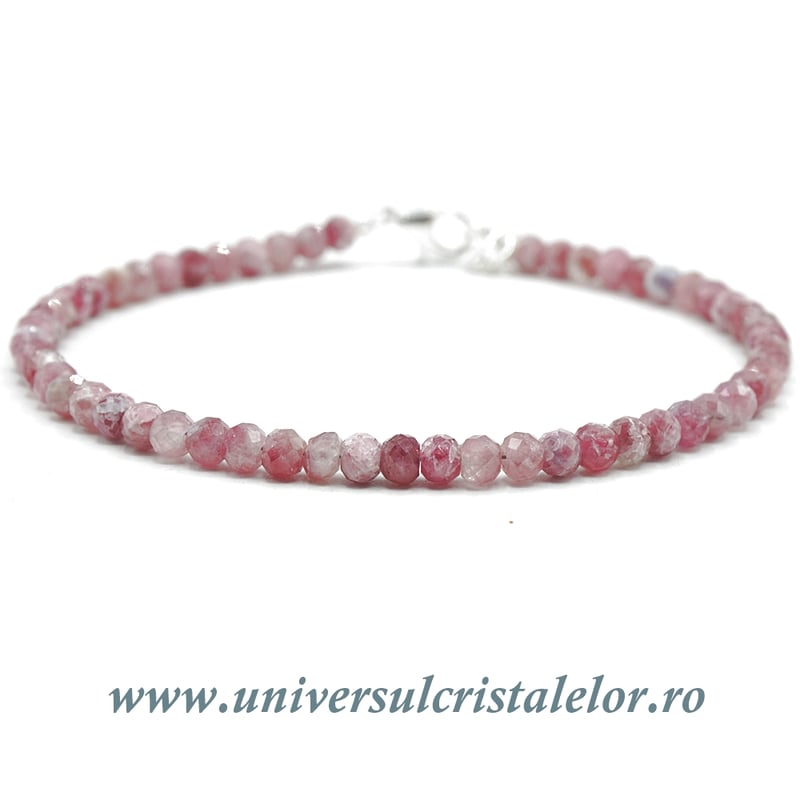 Bratara turmalina roz