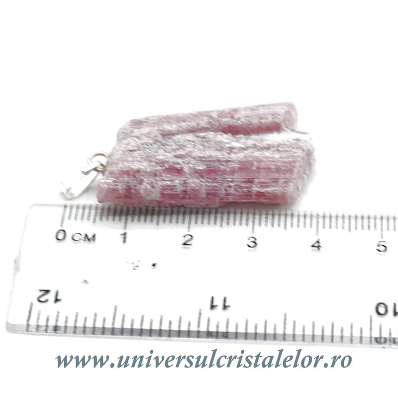 Pandantiv turmalina roz