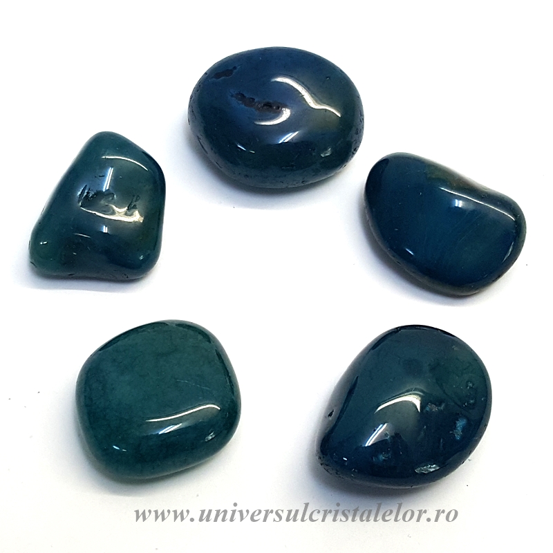 Agat turcoaz piatra rulata