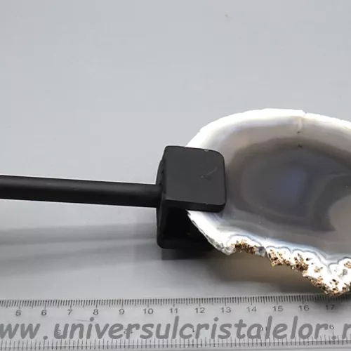 Felie agat natural pe suport de metal unicat m02 Felie agat natural pe suport de metal unicat m02