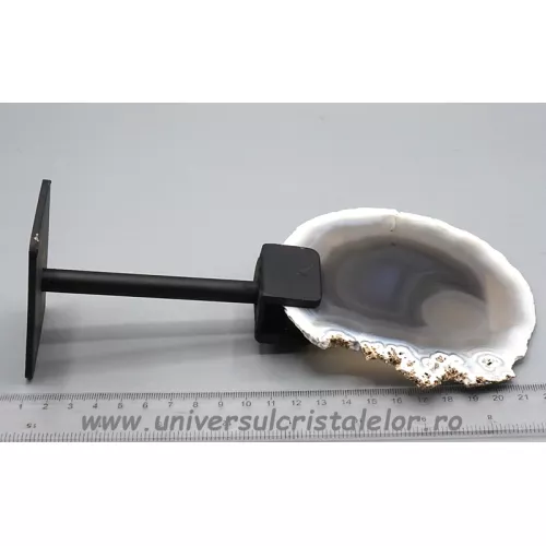 Felie agat natural pe suport de metal unicat m02 Felie agat natural pe suport de metal unicat m02