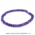 Bratara ametist rotund - 4 mm
