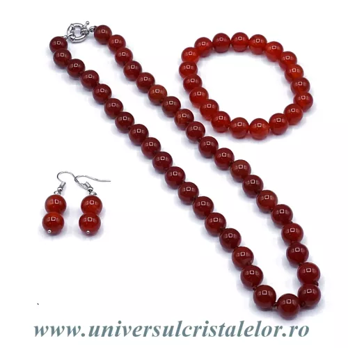 Set bijuterii carneol 10mm