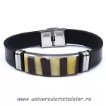 Bratara chihlimbar cu piele naturala Bratara chihlimbar cu piele naturala