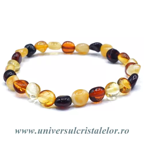 Bratara chihlimbar mix culori baroque Bratara chihlimbar mix culori baroque