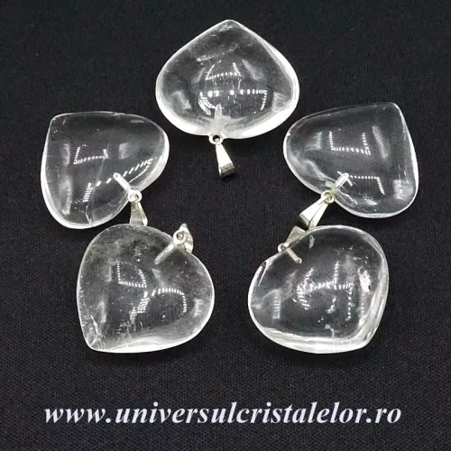 Pandantiv cristal de stanca inima Pandantiv cristal de stanca inima