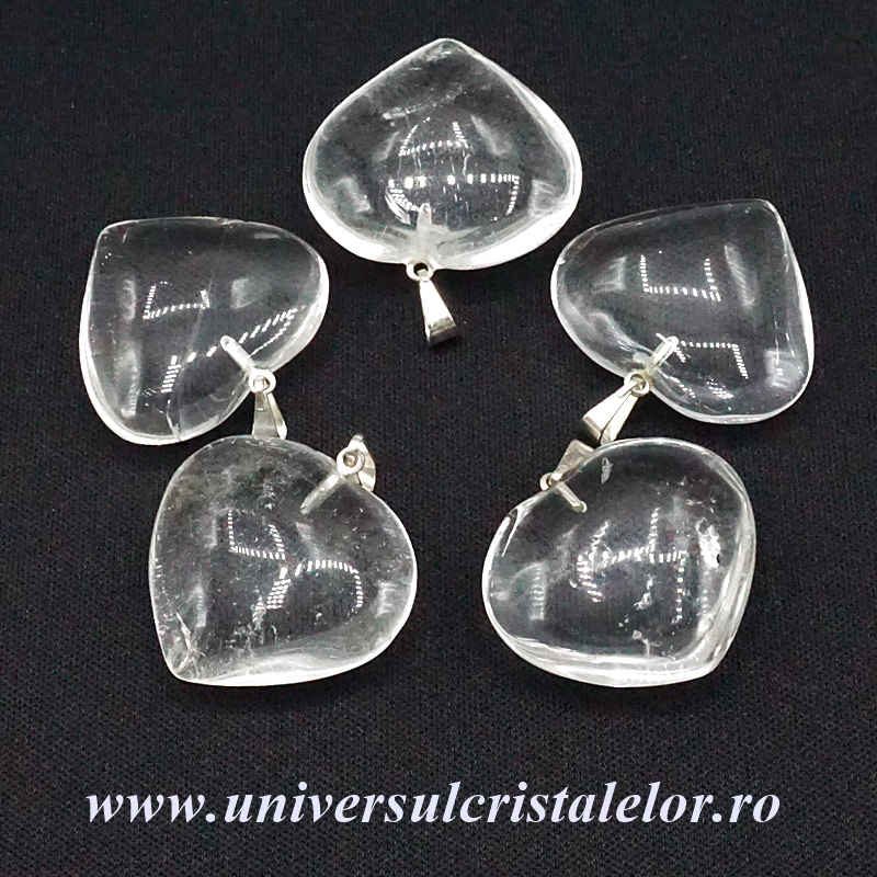 Pandantiv cristal de stanca inima Pandantiv cristal de stanca inima