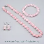 Set bijuterii cuart roz