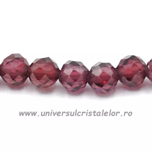 Colier granat rotund fatetat - 2,5 mm Colier granat rotund fatetat - 2,5 mm