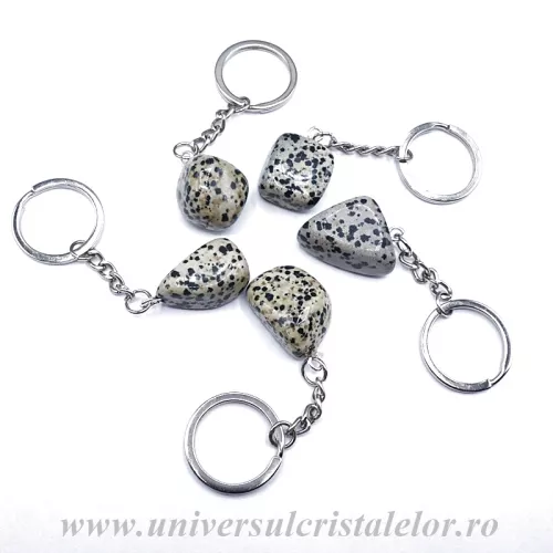 Breloc jasp dalmatian  Breloc jasp dalmatian