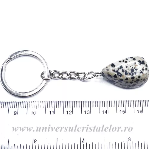 Breloc jasp dalmatian  Breloc jasp dalmatian
