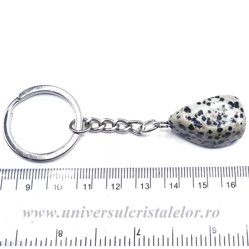 Breloc jasp dalmatian  Breloc jasp dalmatian