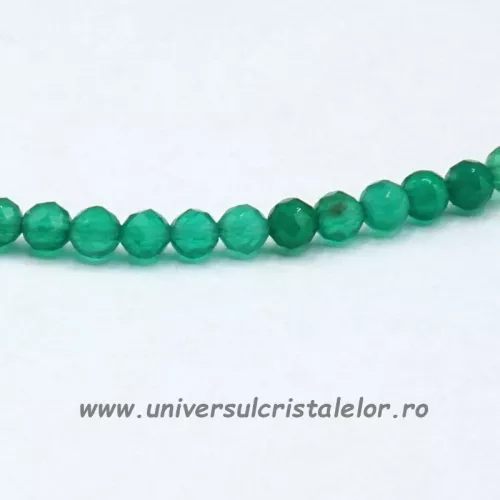 Colier onix verde rotund fatetat - 2.2 mm Colier onix verde rotund fatetat - 2.2 mm