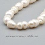 Colier perle alb