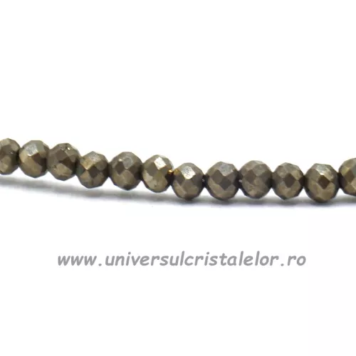 Bratara pirita rotund fatetat - 2.5 mm Bratara pirita rotund fatetat - 2.5 mm