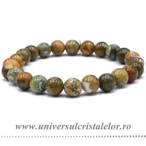 Bratara riolit rotund - 8 mm Bratara riolit rotund - 8 mm