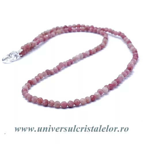 Colier rodonit rotund fatetat - 2.5 mm Colier rodonit rotund fatetat - 2.5 mm