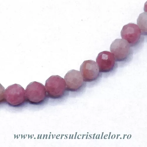 Colier rodonit rotund fatetat - 2.5 mm Colier rodonit rotund fatetat - 2.5 mm