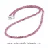 Colier turmalina roz rotund fatetat - 3,2mm