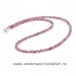 Colier turmalina roz rotund fatetat - 3 mm