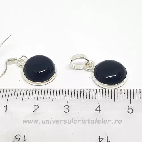 Set onix negru rotund Set onix negru rotund