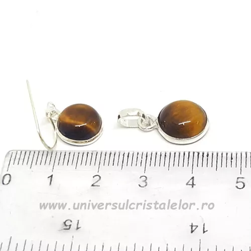 Set ochi de tigru rotund Set ochi de tigru rotund