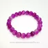 Bratara agat roz rotund - 8 mm
